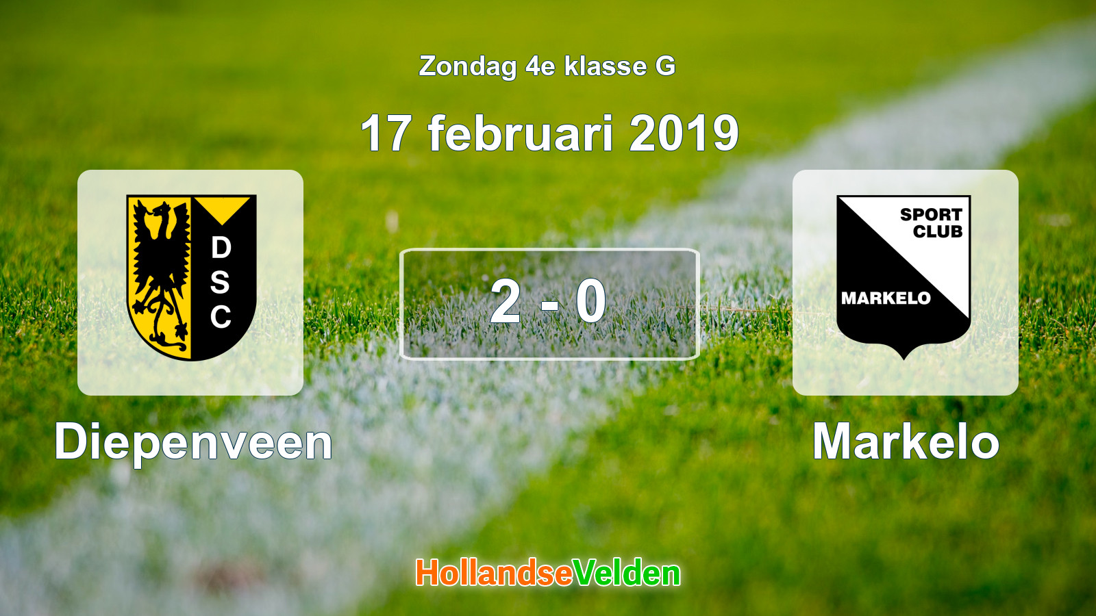 Gespeelde wedstrijd: Diepenveen - Markelo 2 - 0 (17 februari 2019)