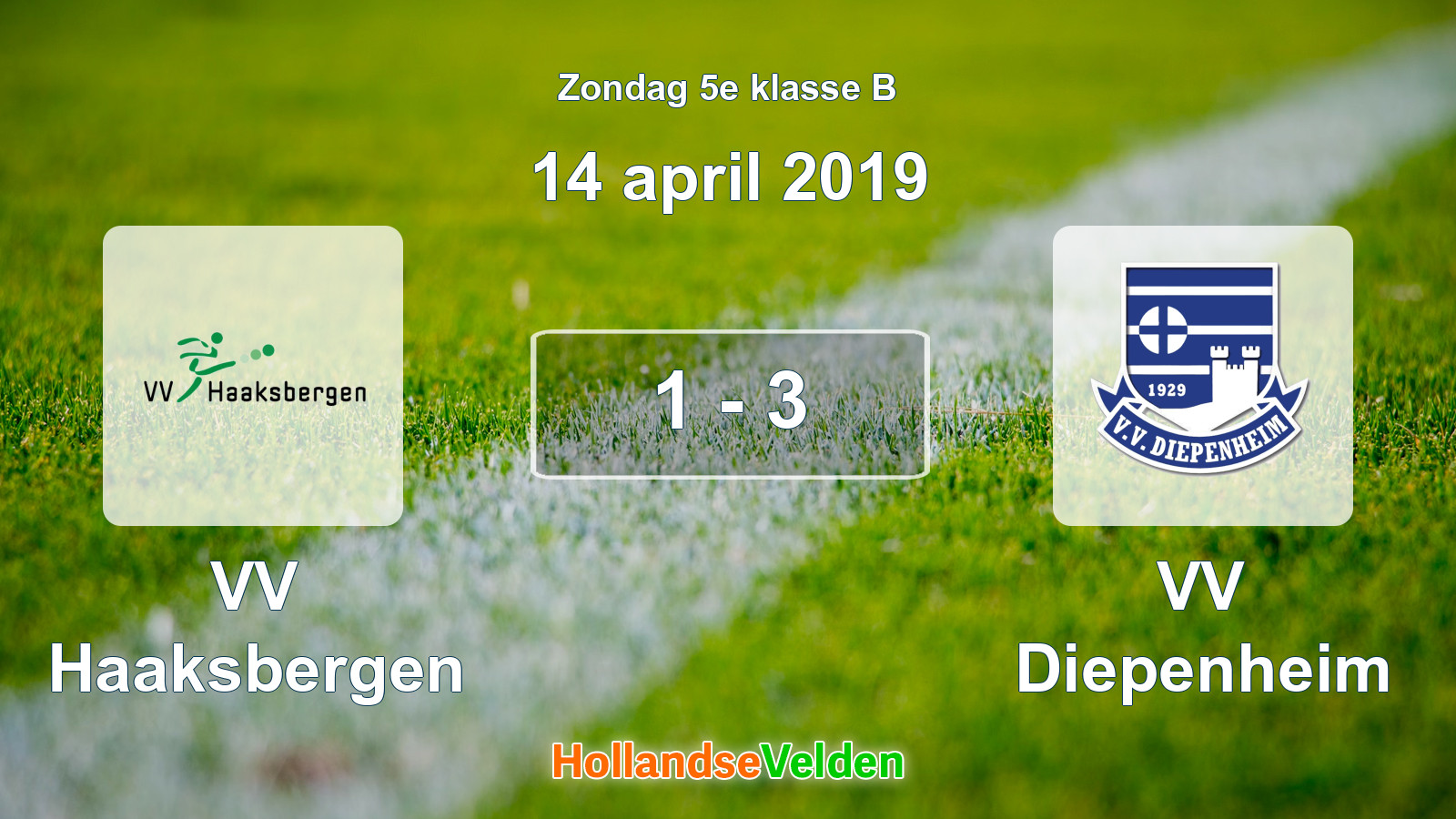 Gespeelde wedstrijd: VV Haaksbergen - VV Diepenheim 1 - 3 (14 april 2019)