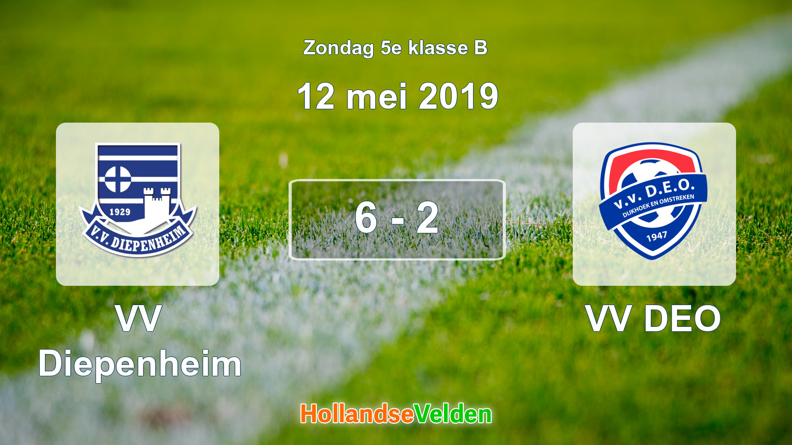 Gespeelde wedstrijd: VV Diepenheim - VV DEO 6 - 2 (12 mei 2019)