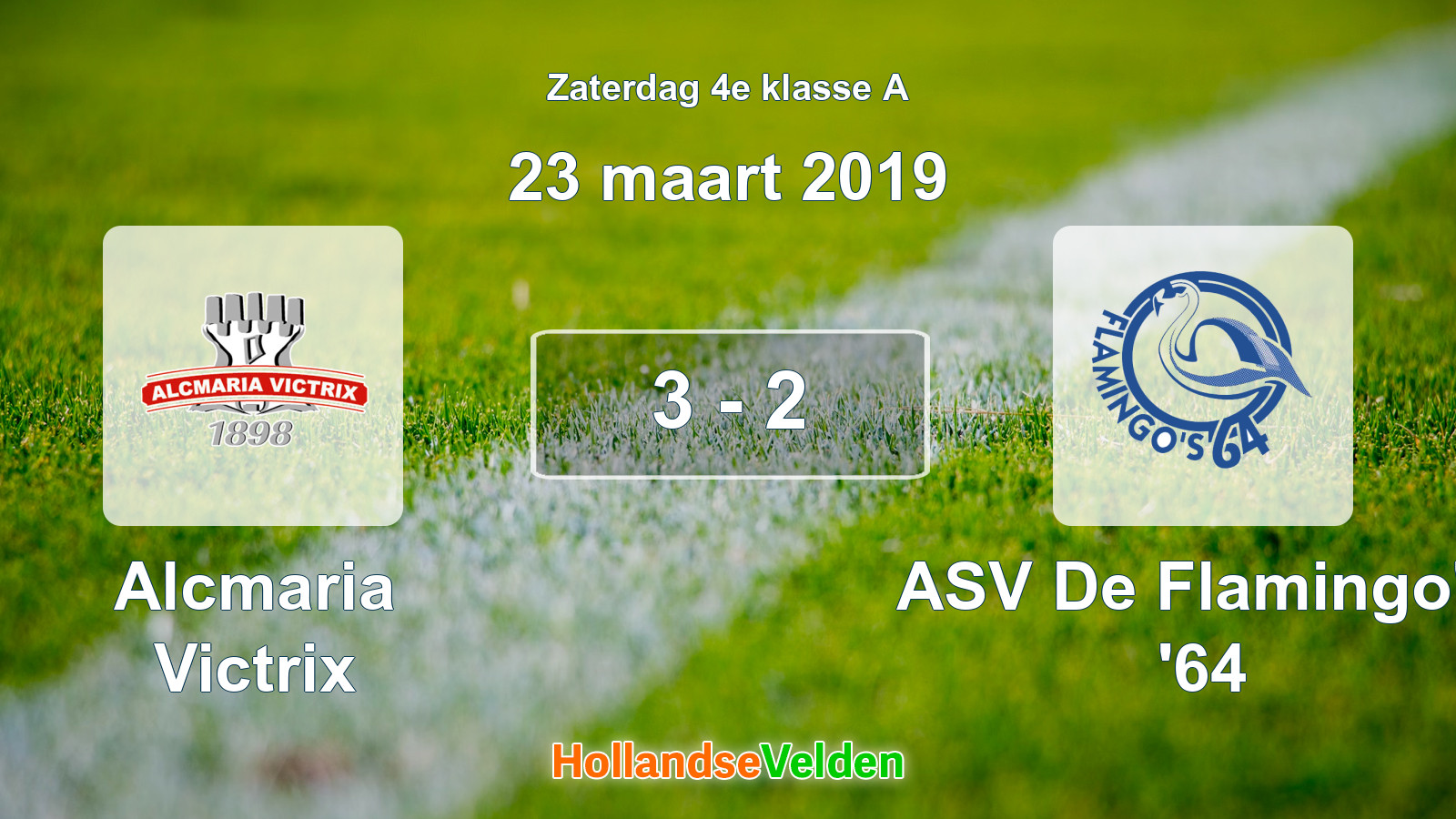 Gespeelde wedstrijd: Alcmaria Victrix - ASV De Flamingo's '64 3 - 2 (23 maart 2019)