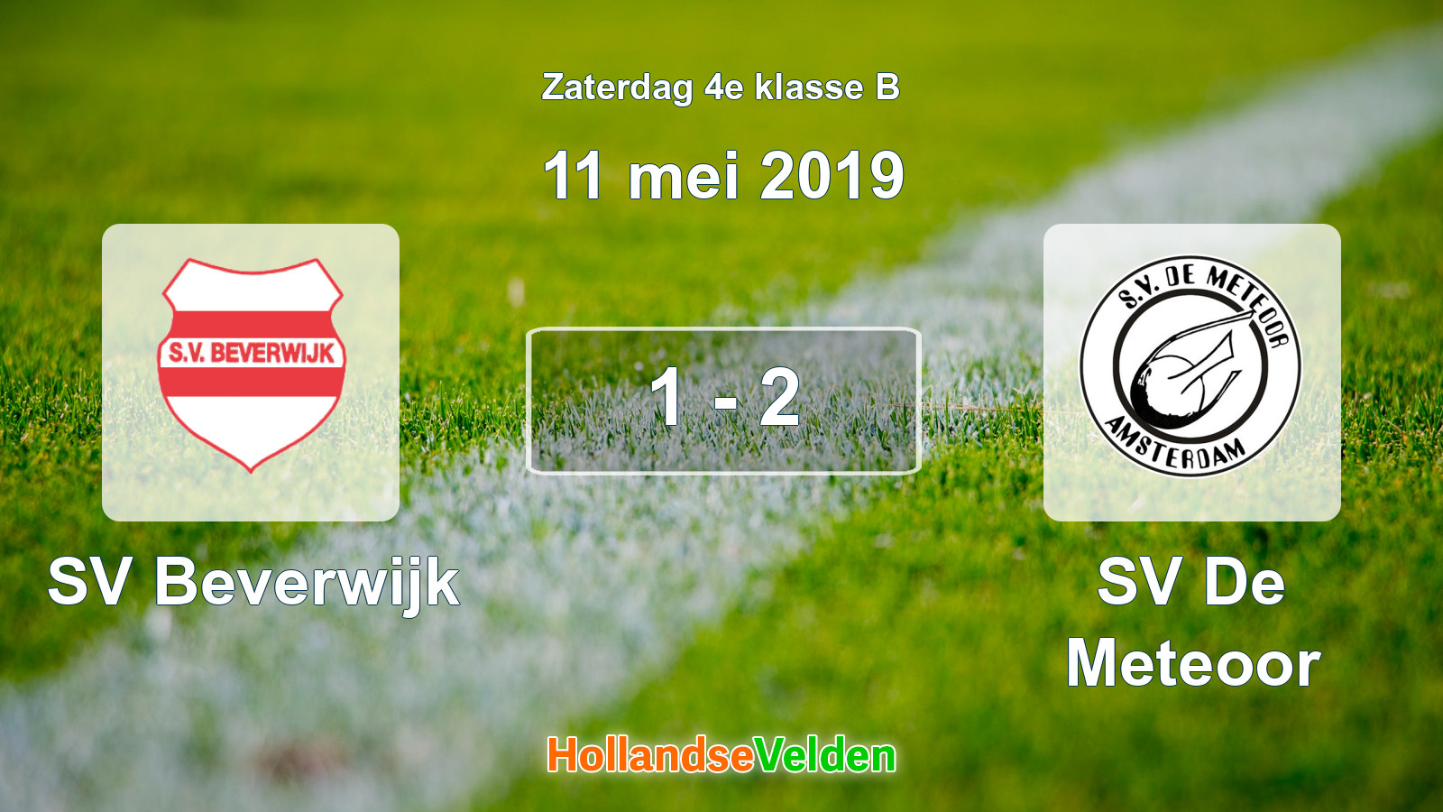 Gespeelde wedstrijd: SV Beverwijk - SV De Meteoor 1 - 2 (11 mei 2019)