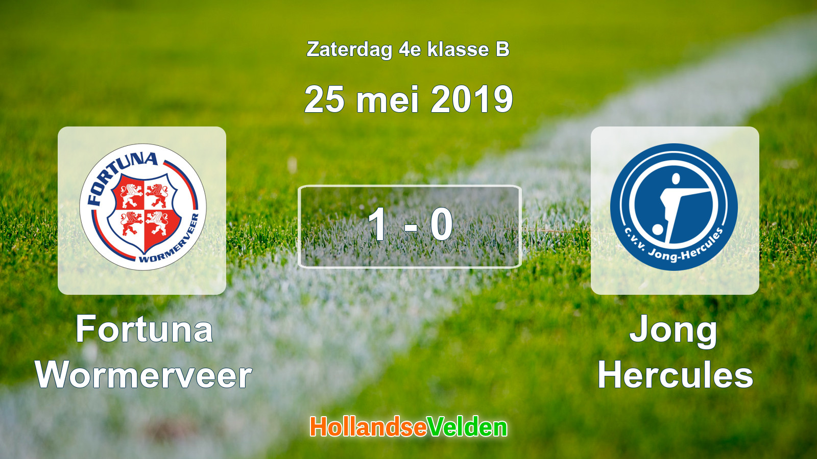 Gespeelde wedstrijd: Fortuna Wormerveer - Jong Hercules 1 - 0 (25 mei 2019)
