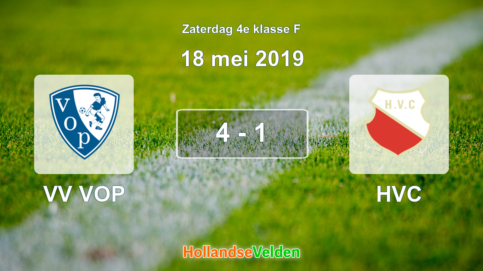 Gespeelde wedstrijd: VV VOP - HVC 4 - 1 (18 mei 2019)