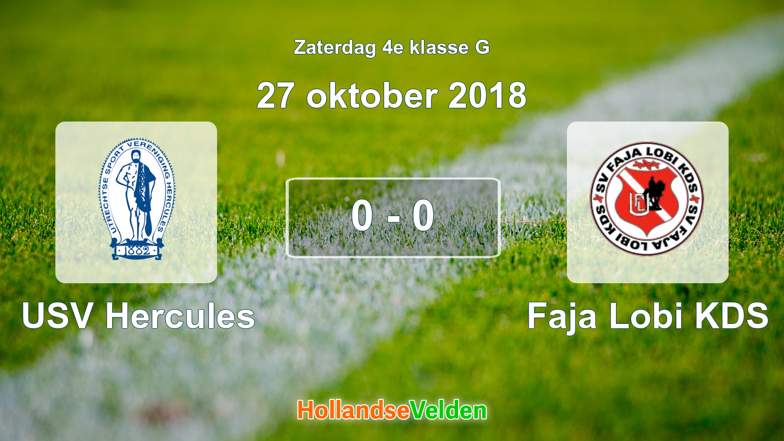 Gespeelde wedstrijd: USV Hercules - Faja Lobi KDS 0 - 0 (27 oktober 2018)