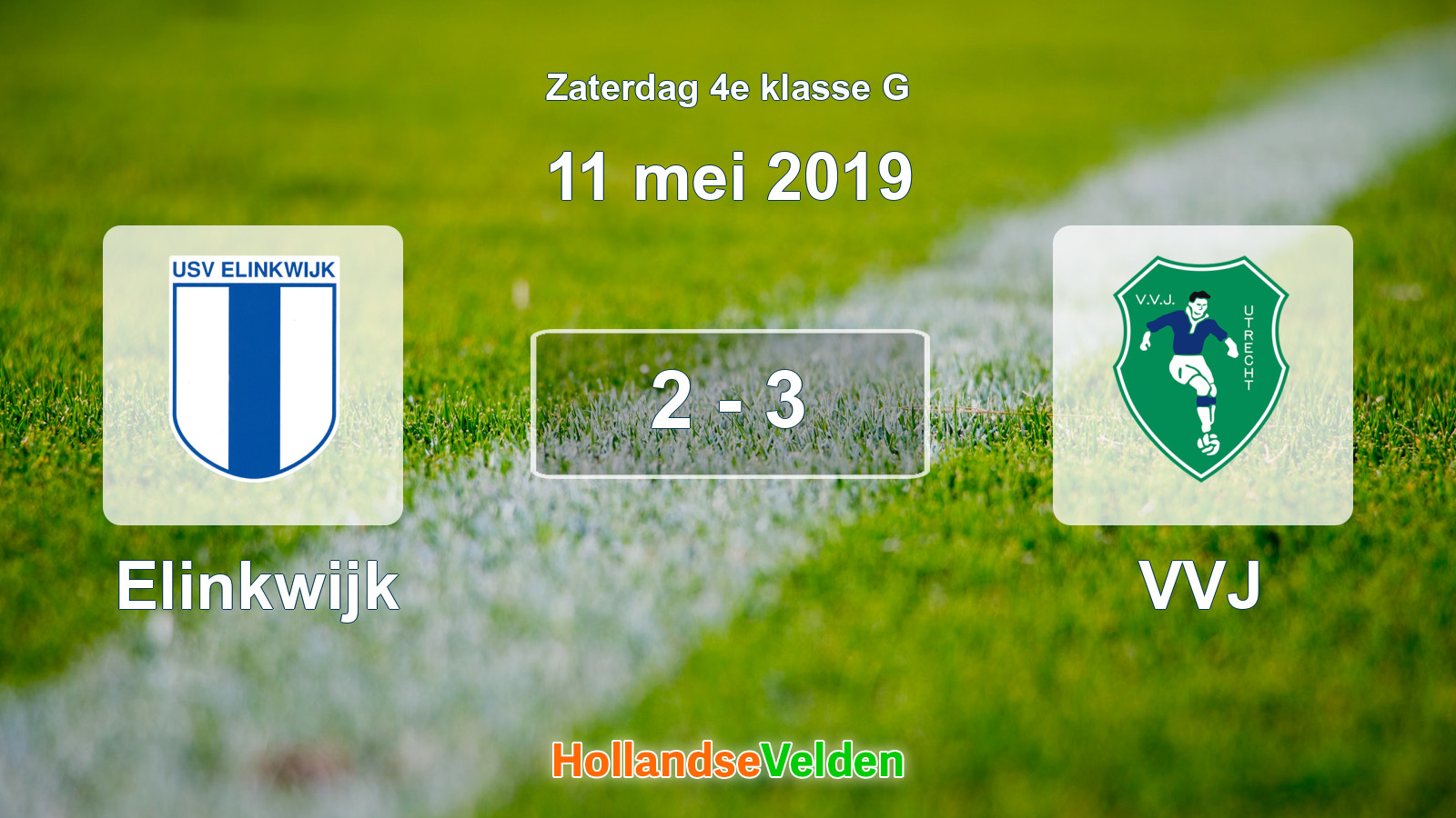 Gespeelde wedstrijd: Elinkwijk - VVJ 2 - 3 (11 mei 2019)
