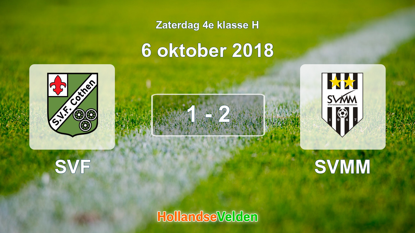 Gespeelde wedstrijd: SVF - SVMM 1 - 2 (6 oktober 2018)