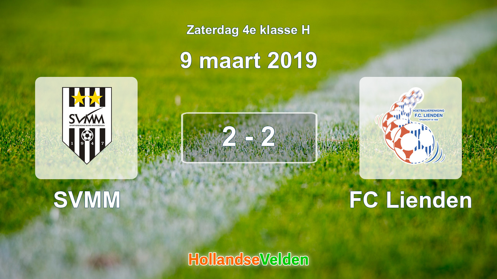 Gespeelde wedstrijd: SVMM - FC Lienden 2 - 2 (9 maart 2019)