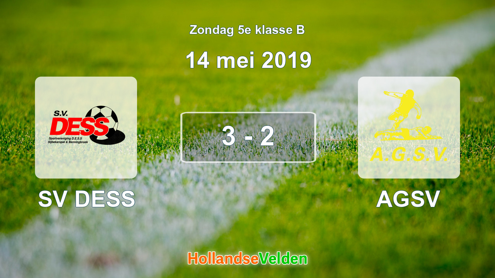 Gespeelde wedstrijd: SV DESS - AGSV 3 - 2 (14 mei 2019)
