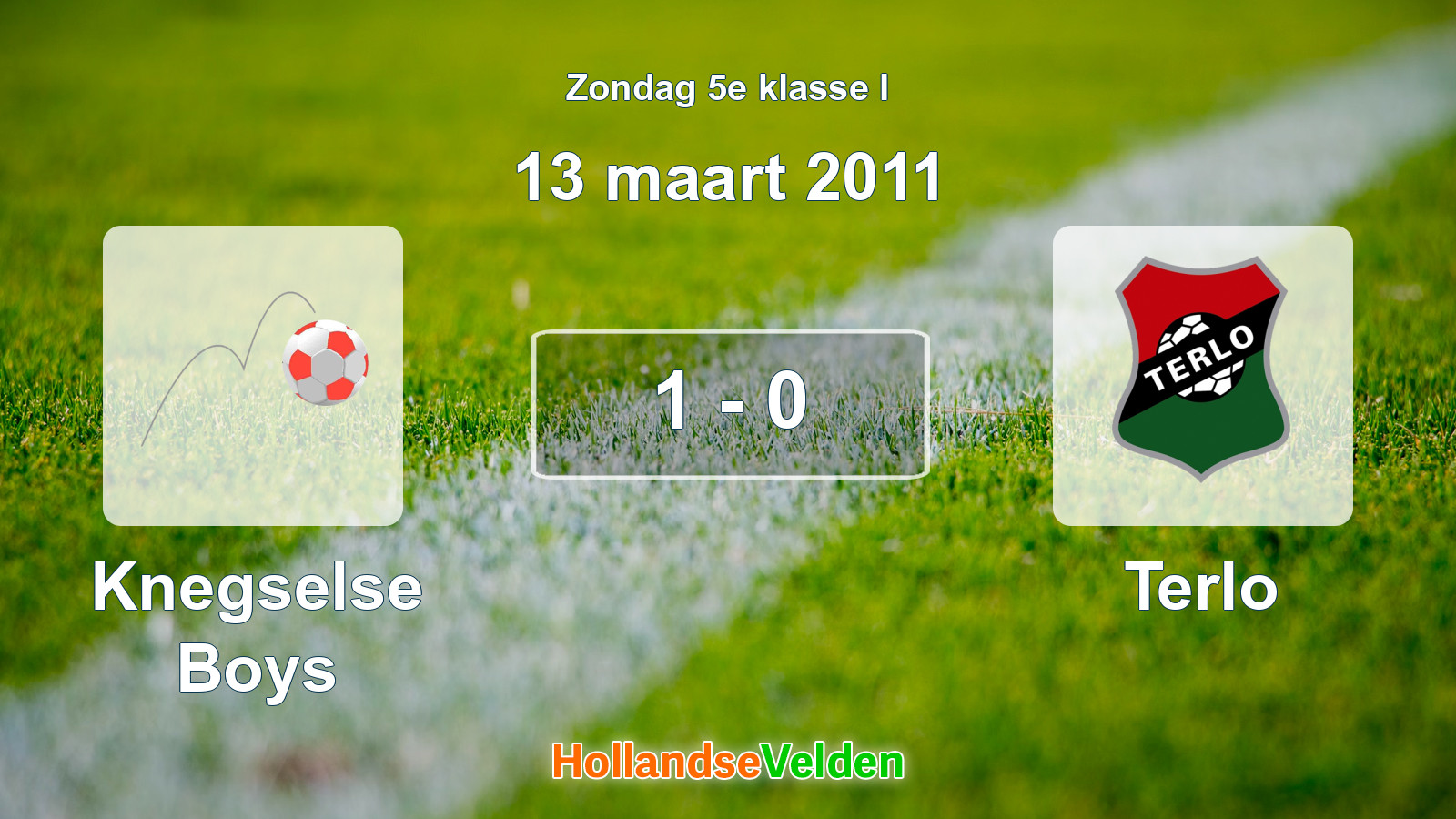 Gespeelde wedstrijd: Knegselse Boys - Terlo 1 - 0 (13 maart 2011)