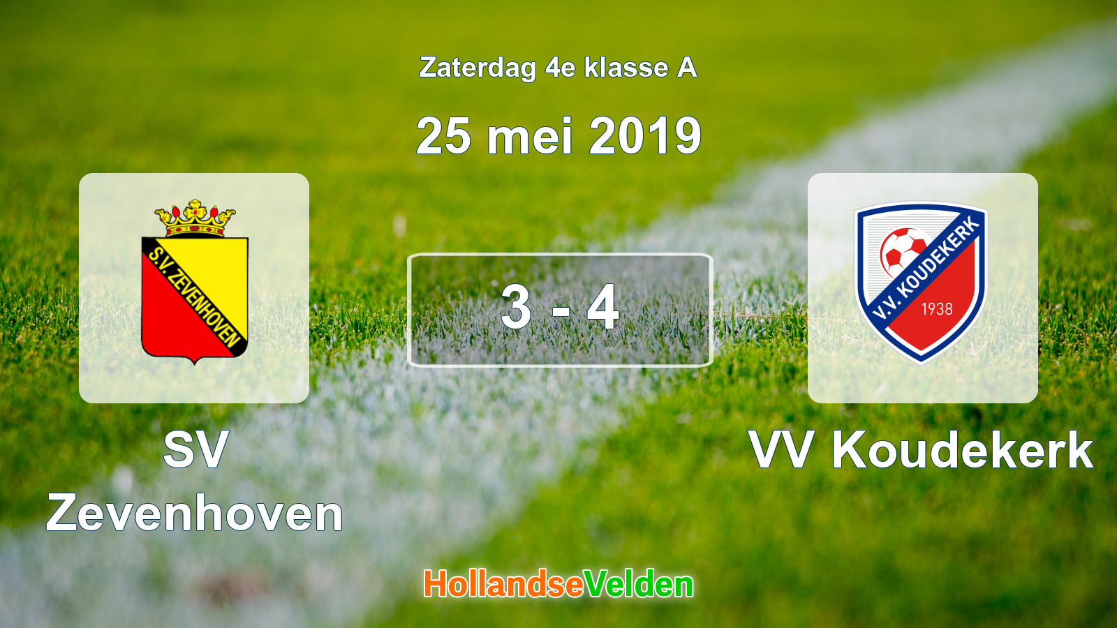 Gespeelde wedstrijd: SV Zevenhoven - VV Koudekerk 3 - 4 (25 mei 2019)