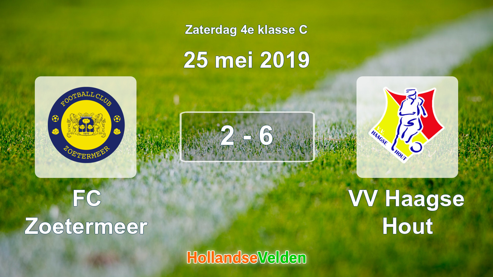 Gespeelde wedstrijd: FC Zoetermeer - VV Haagse Hout 2 - 6 (25 mei 2019)
