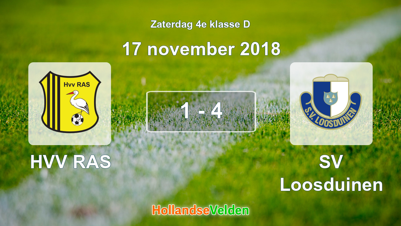 Gespeelde wedstrijd: HVV RAS - SV Loosduinen 1 - 4 (17 november 2018)