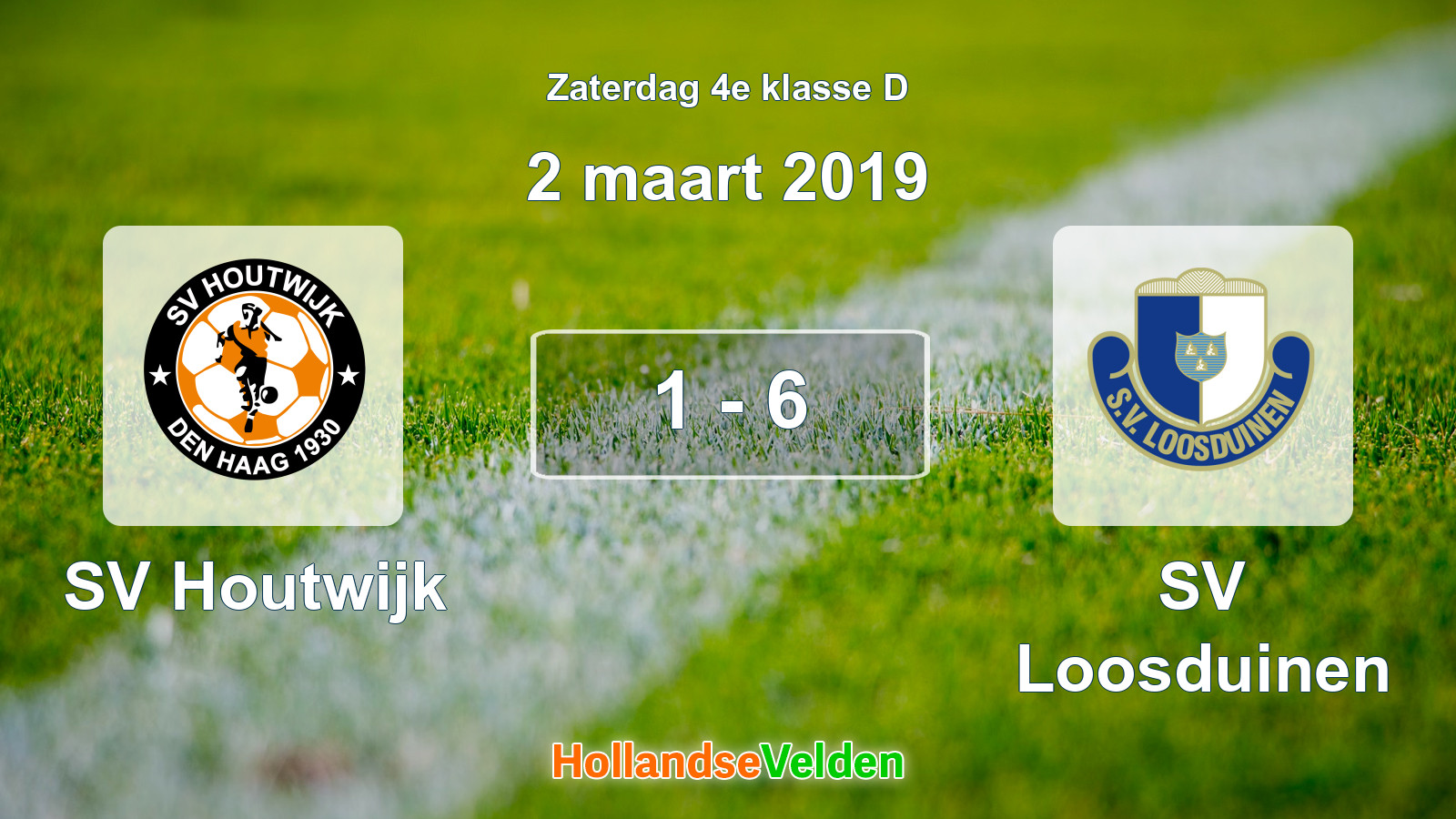Gespeelde wedstrijd: SV Houtwijk - SV Loosduinen 1 - 6 (2 maart 2019)