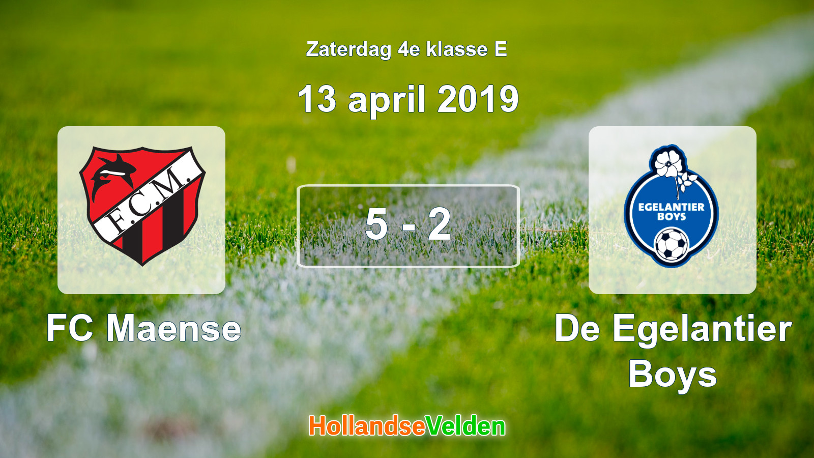 Gespeelde wedstrijd: FC Maense - De Egelantier Boys 5 - 2 (13 april 2019)