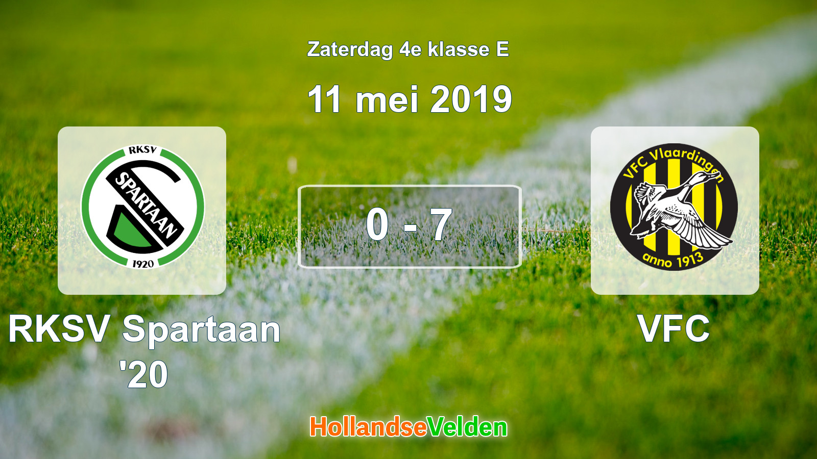 Gespeelde wedstrijd: RKSV Spartaan '20 - VFC 0 - 7 (11 mei 2019)