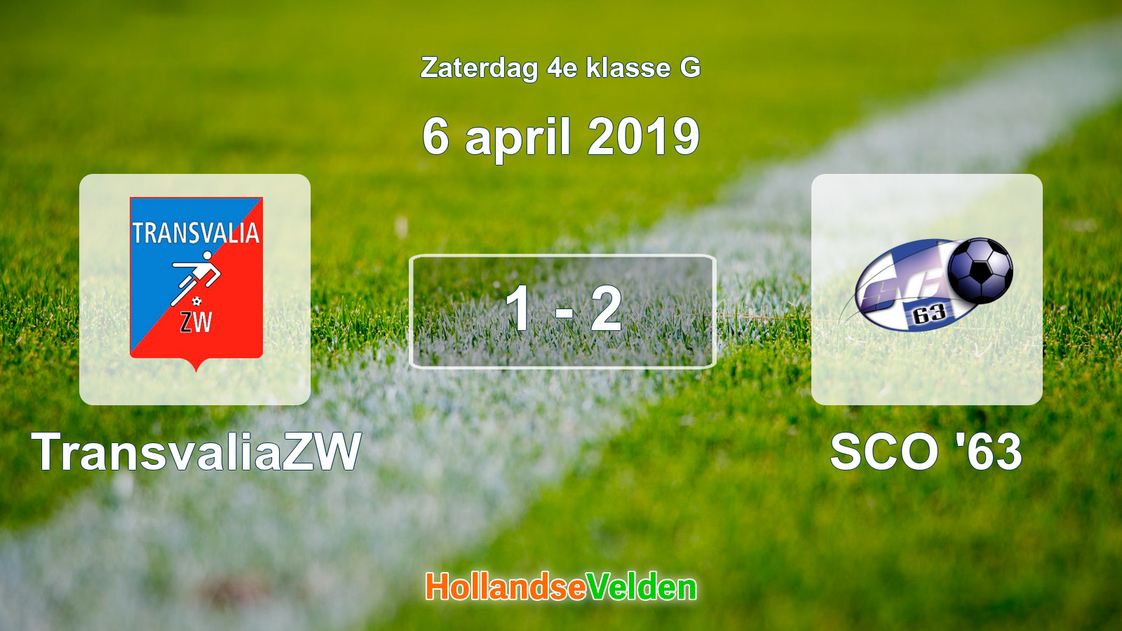 Gespeelde wedstrijd: TransvaliaZW - SCO '63 1 - 2 (6 april 2019)