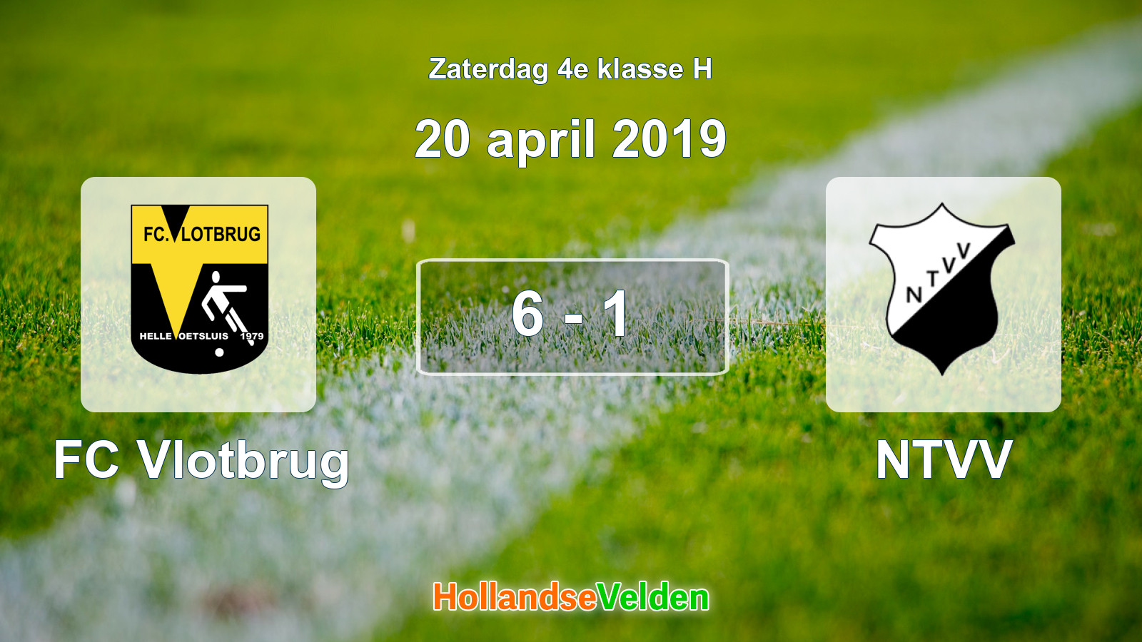Gespeelde wedstrijd: FC Vlotbrug - NTVV 6 - 1 (20 april 2019)