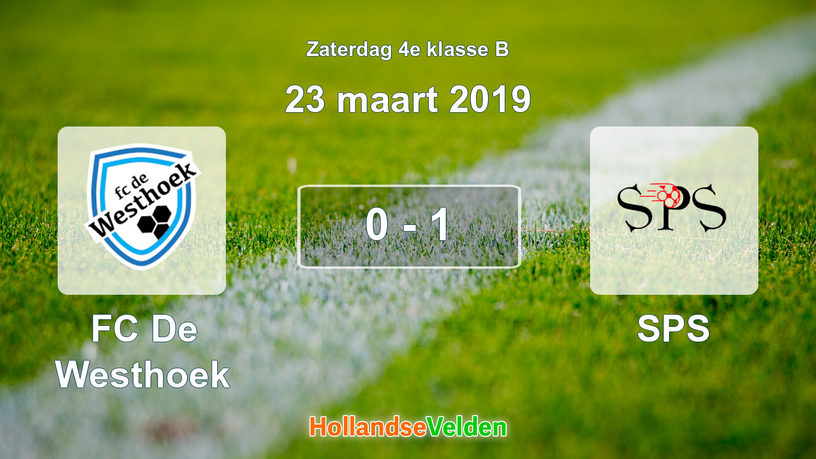 Gespeelde wedstrijd: FC De Westhoek - SPS 0 - 1 (23 maart 2019)