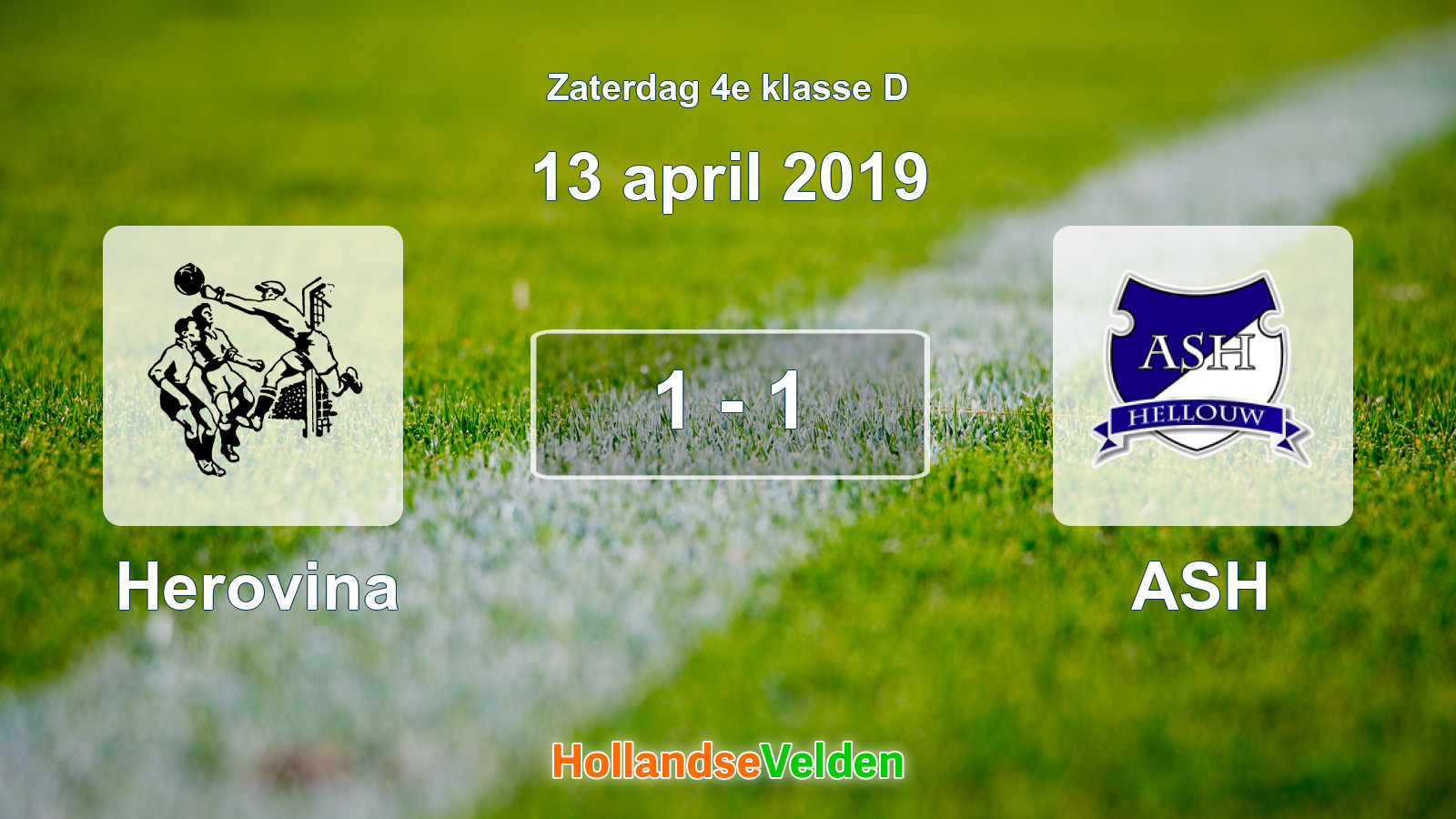 Gespeelde wedstrijd: Herovina - ASH 1 - 1 (13 april 2019)