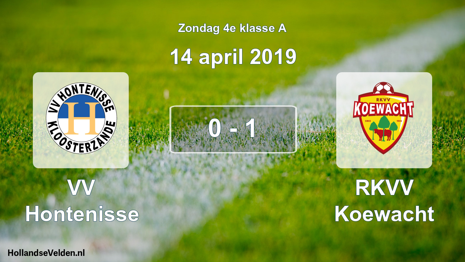 Gespeelde wedstrijd: VV Hontenisse - RKVV Koewacht 0 - 1 (14 april 2019)
