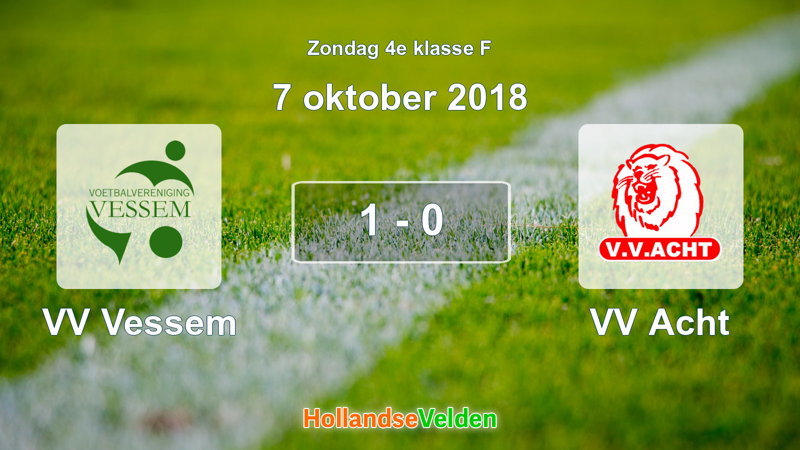 Gespeelde wedstrijd: VV Vessem - VV Acht 1 - 0 (7 oktober 2018)