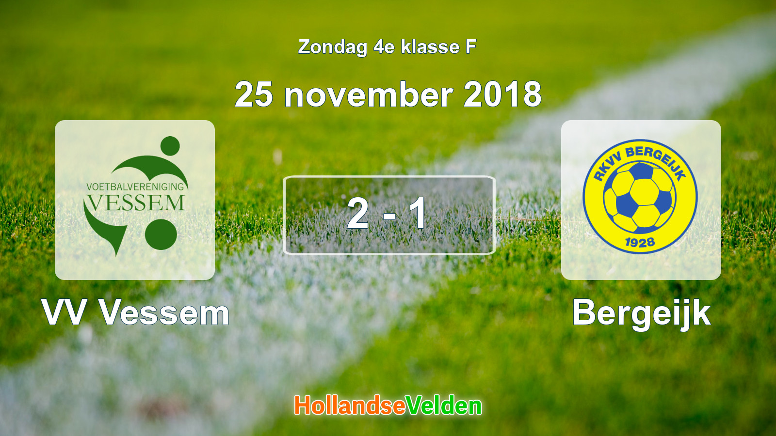 Gespeelde wedstrijd: VV Vessem - Bergeijk 2 - 1 (25 november 2018)