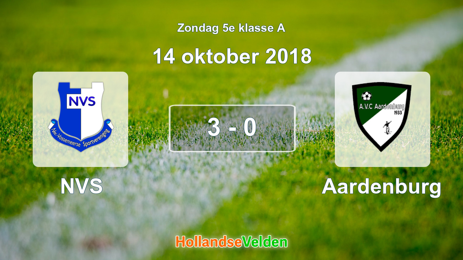 Gespeelde wedstrijd: NVS - Aardenburg 3 - 0 (14 oktober 2018)