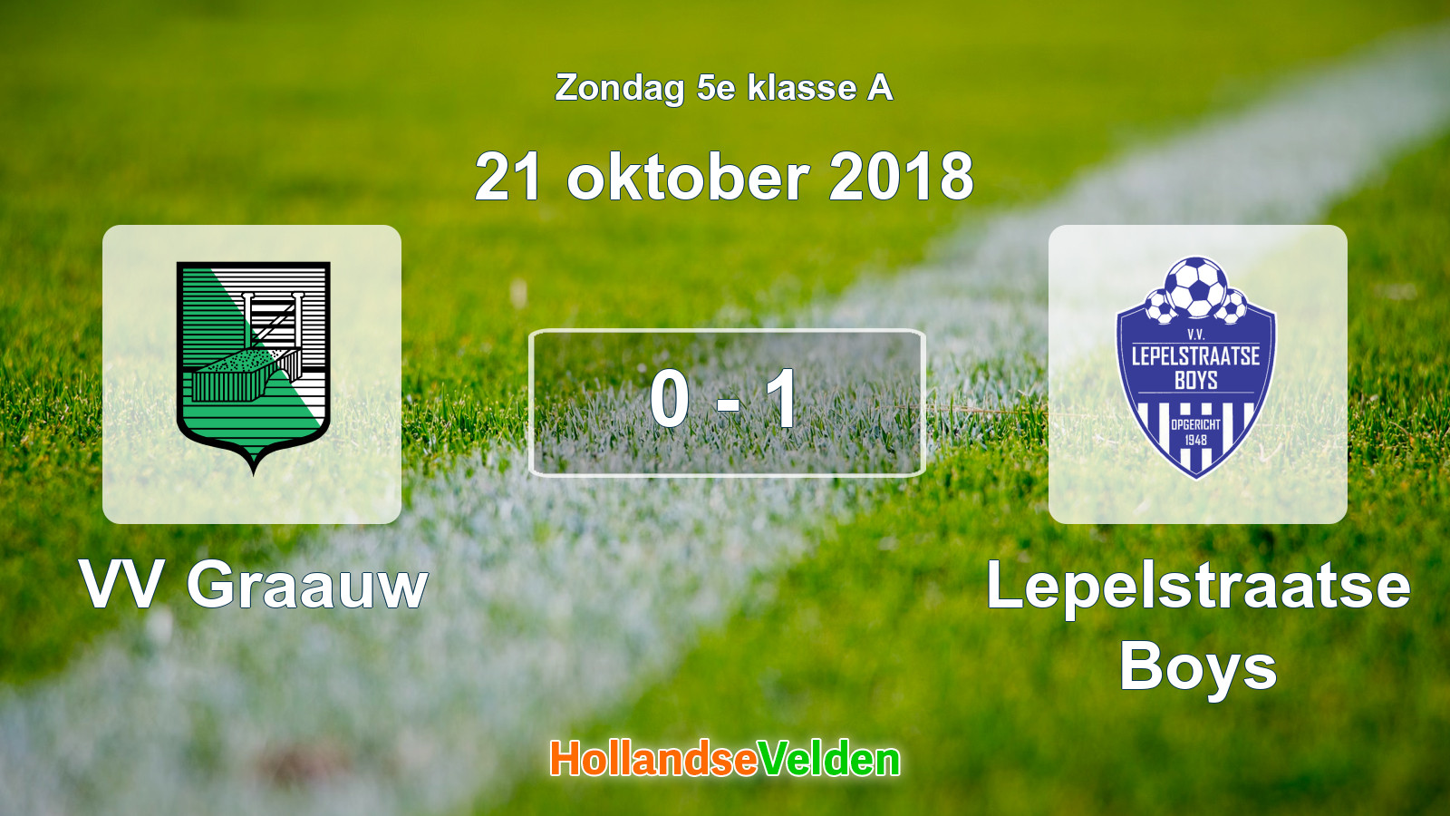 Gespeelde wedstrijd: VV Graauw - Lepelstraatse Boys 0 - 1 (21 oktober 2018)