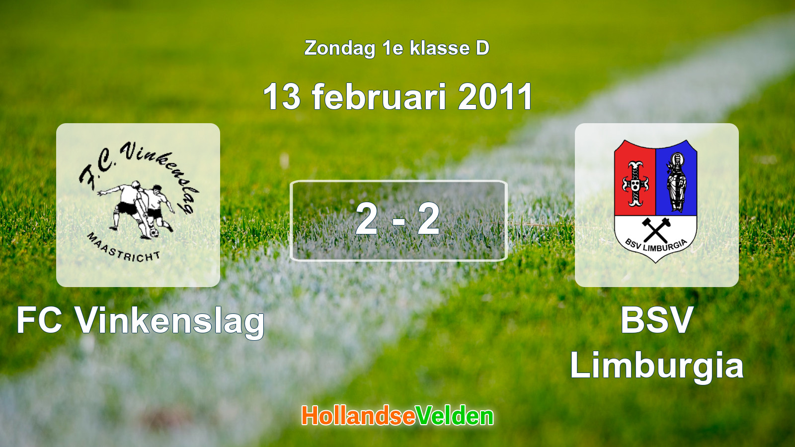 Gespeelde wedstrijd: FC Vinkenslag - BSV Limburgia 2 - 2 (13 februari 2011)