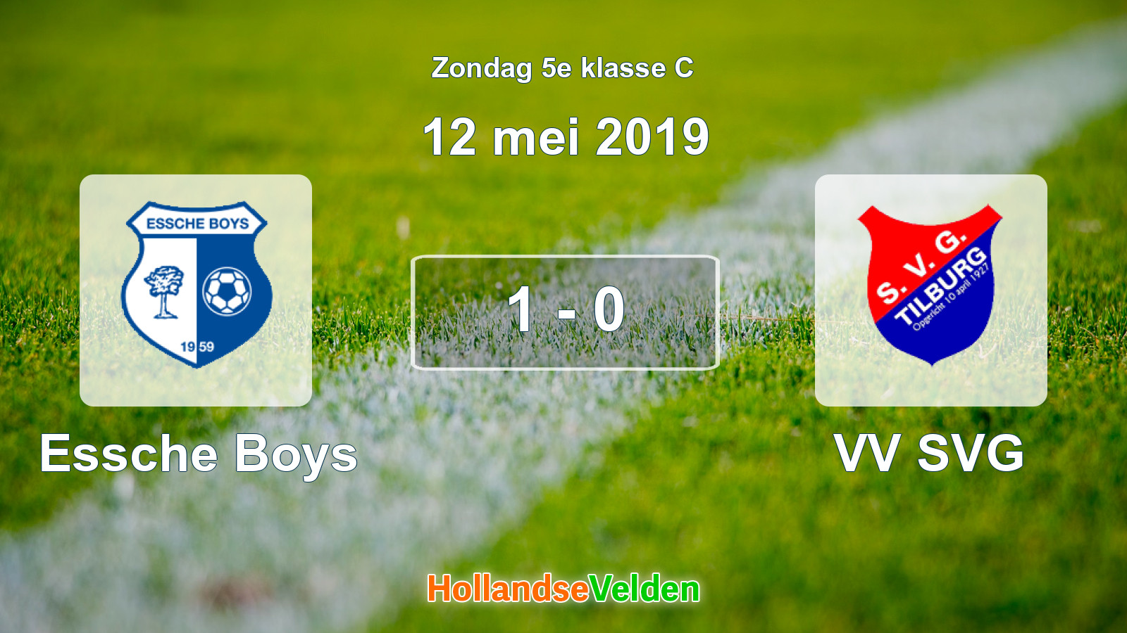 Gespeelde wedstrijd: Essche Boys - VV SVG 1 - 0 (12 mei 2019)