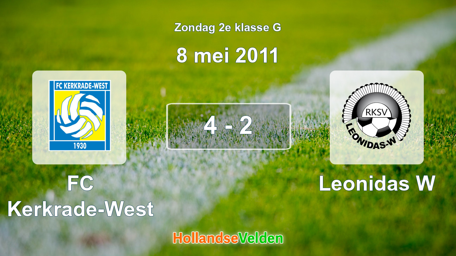 Gespeelde wedstrijd: FC Kerkrade-West - Leonidas W 4 - 2 (8 mei 2011)