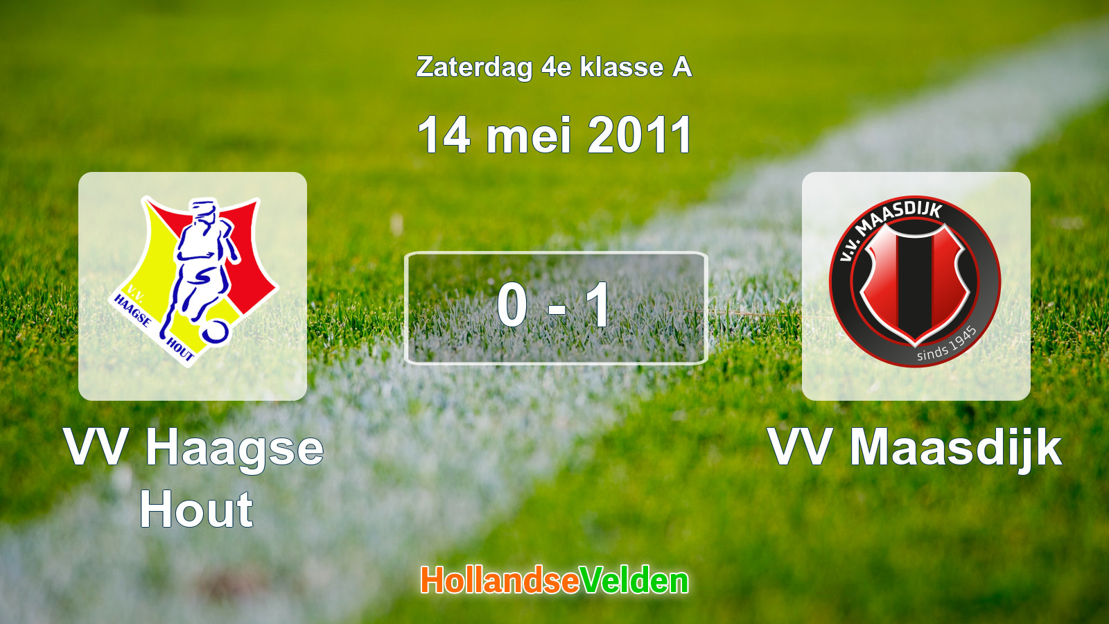 Gespeelde wedstrijd: VV Haagse Hout - VV Maasdijk 0 - 1 (14 mei 2011)