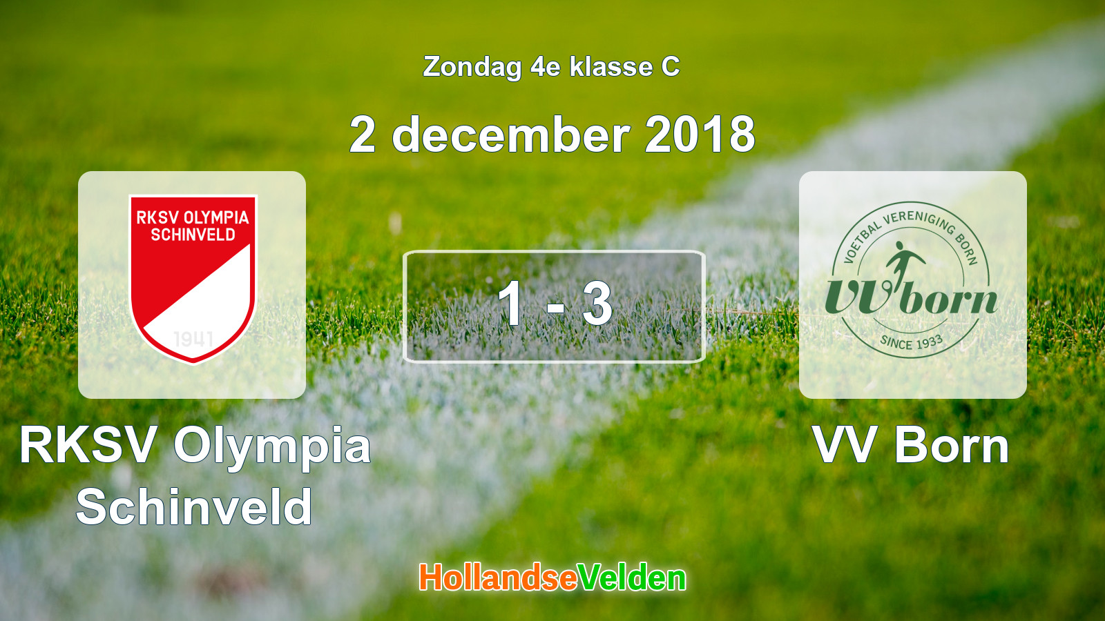 Gespeelde wedstrijd: RKSV Olympia Schinveld - VV Born 1 - 3 (2 december 2018)