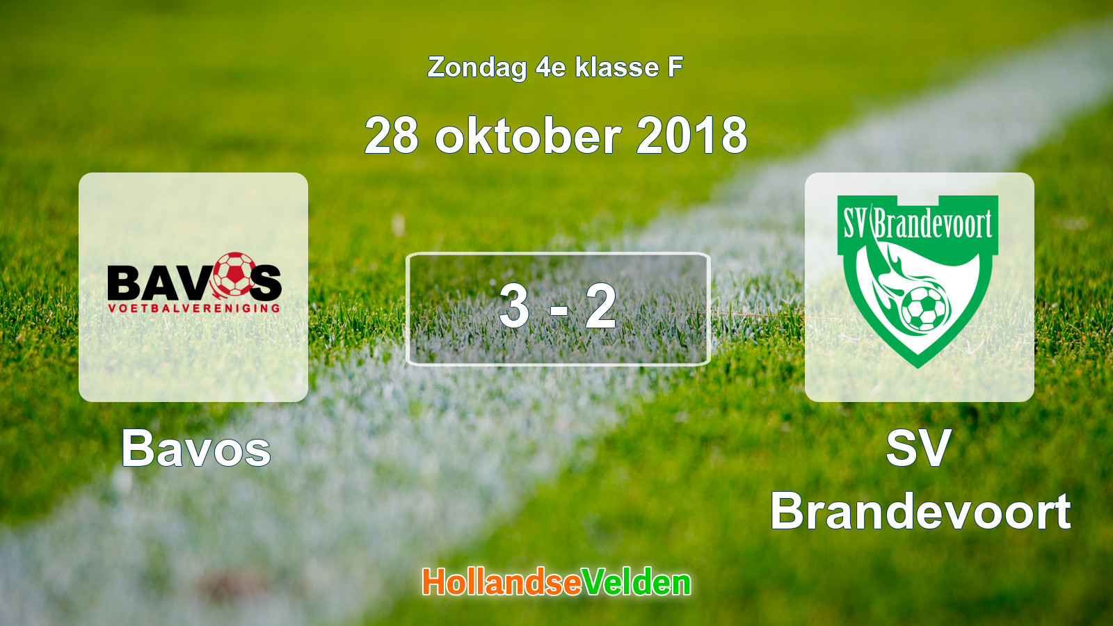 Gespeelde wedstrijd: Bavos - SV Brandevoort 3 - 2 (28 oktober 2018)