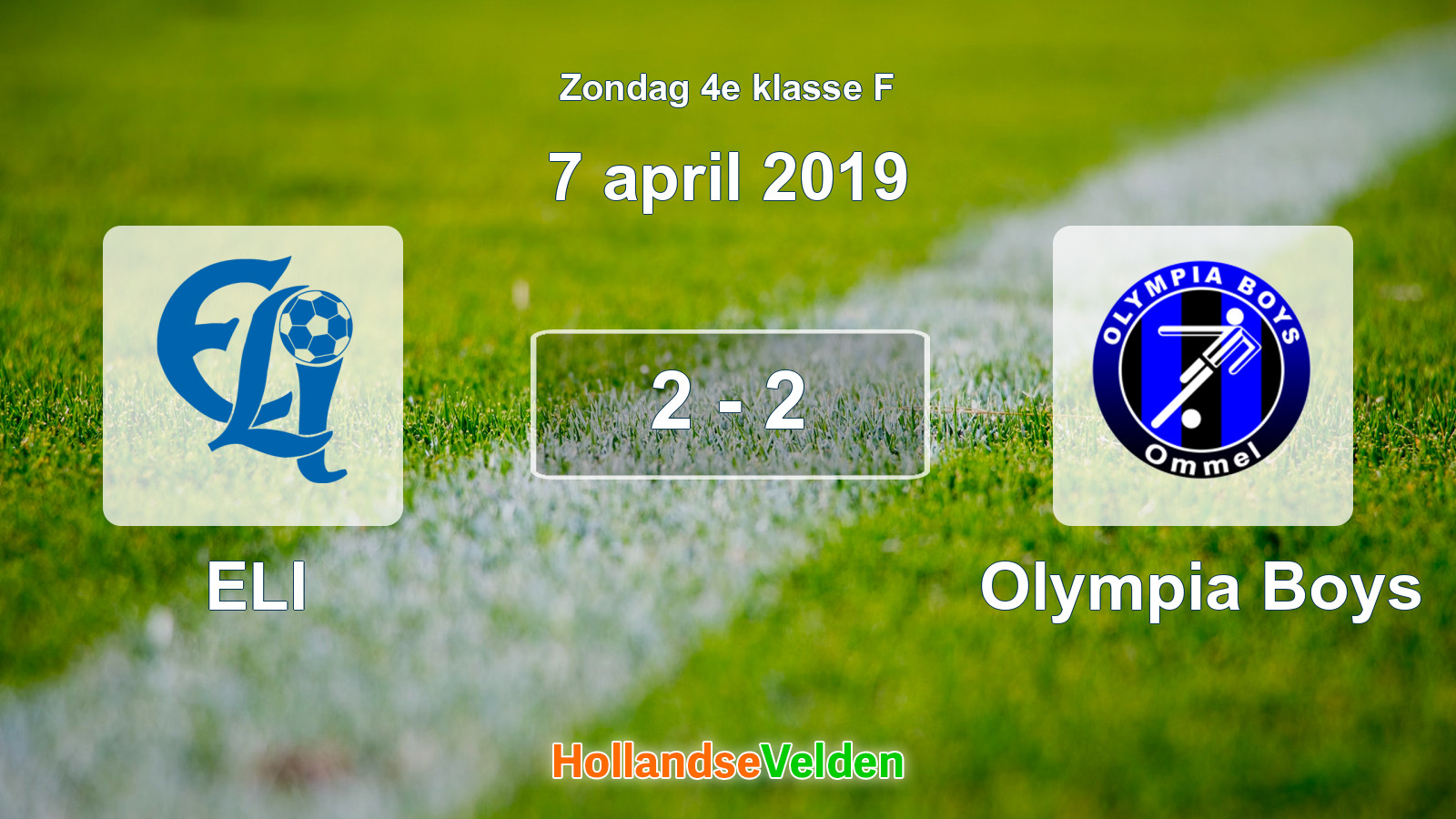 Gespeelde wedstrijd: ELI - Olympia Boys 2 - 2 (7 april 2019)