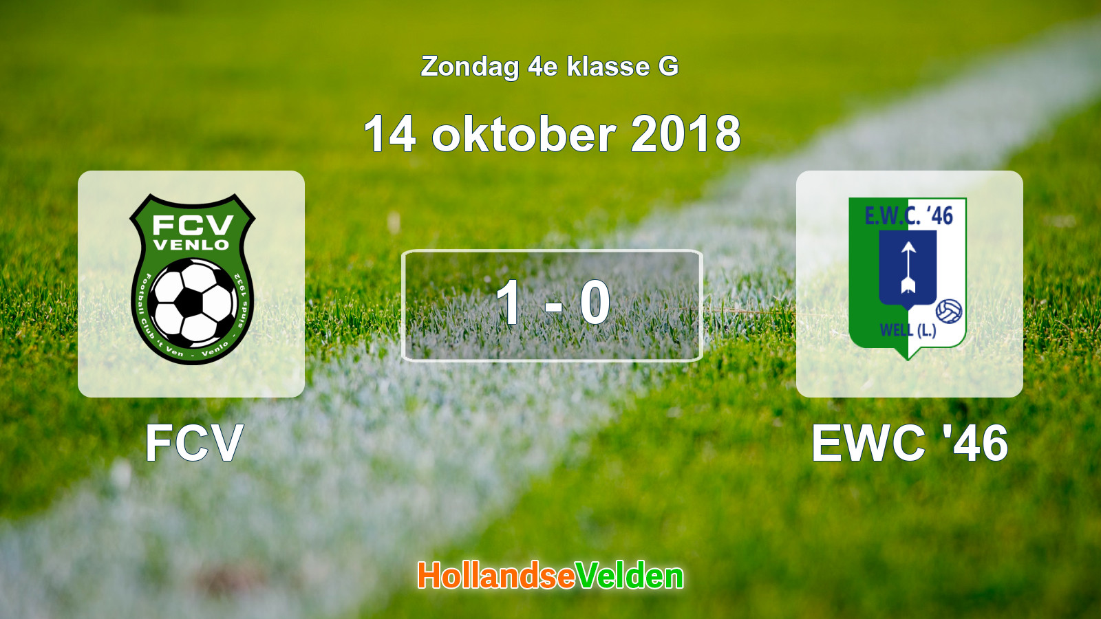 Gespeelde wedstrijd: FCV - EWC '46 1 - 0 (14 oktober 2018)