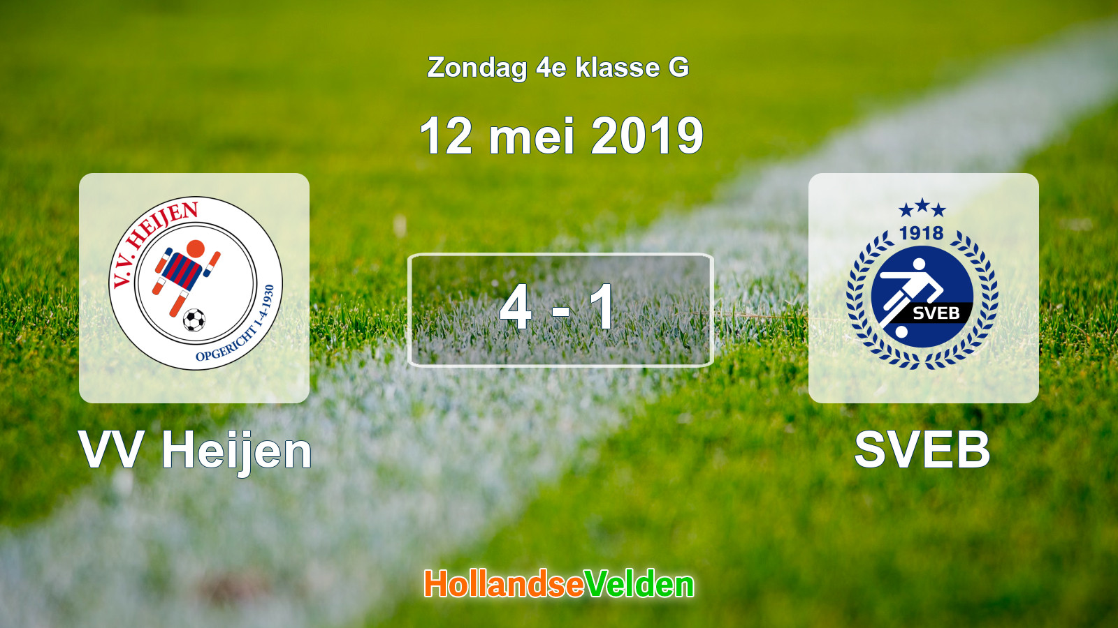 Gespeelde wedstrijd: VV Heijen - SVEB 4 - 1 (12 mei 2019)