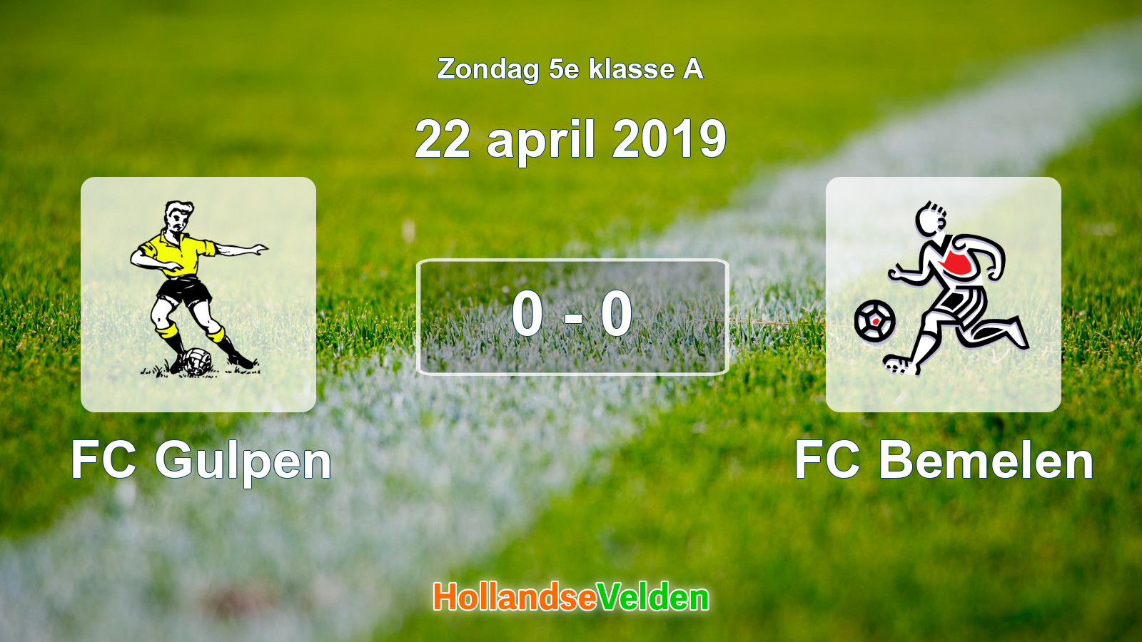 Gespeelde wedstrijd: FC Gulpen - FC Bemelen 0 - 0 (22 april 2019)
