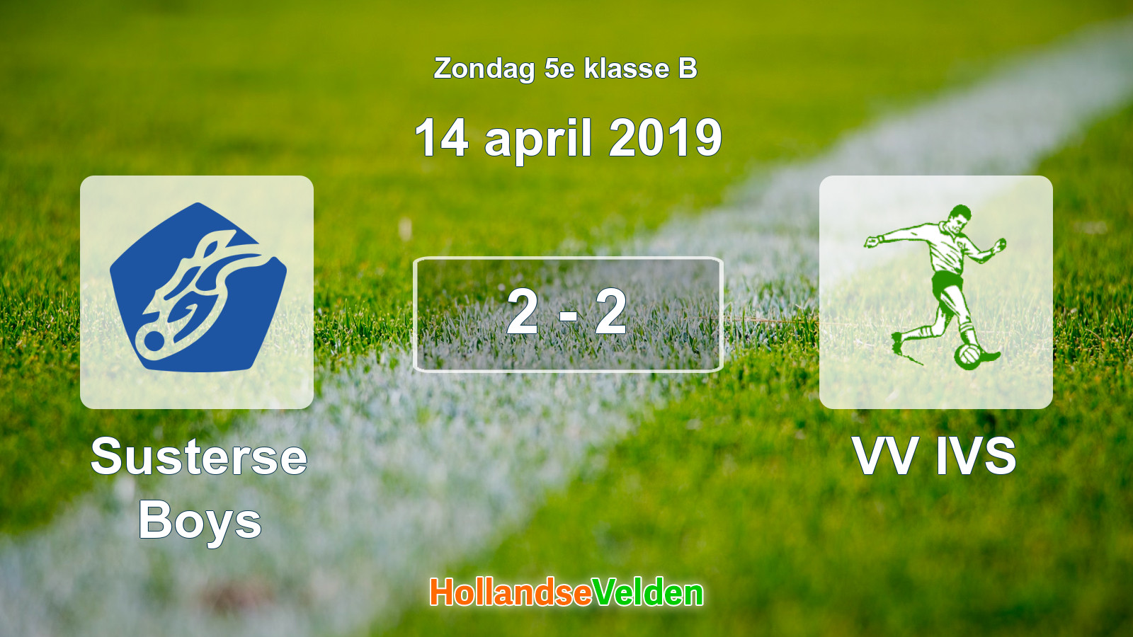 Gespeelde wedstrijd: Susterse Boys - VV IVS 2 - 2 (14 april 2019)
