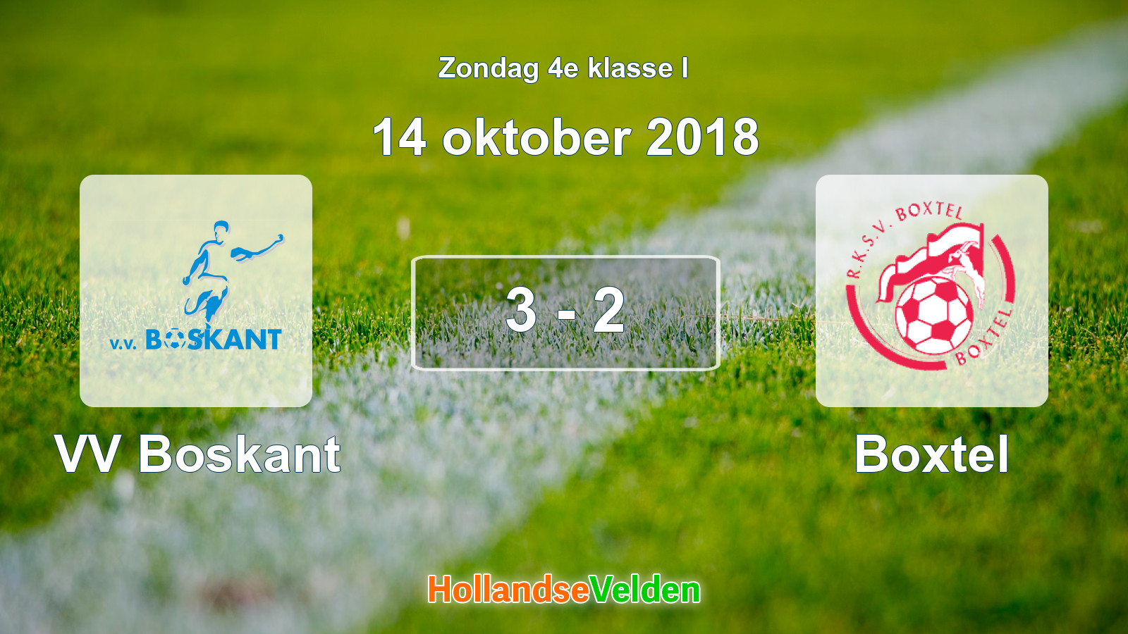 Gespeelde wedstrijd: VV Boskant - Boxtel 3 - 2 (14 oktober 2018)