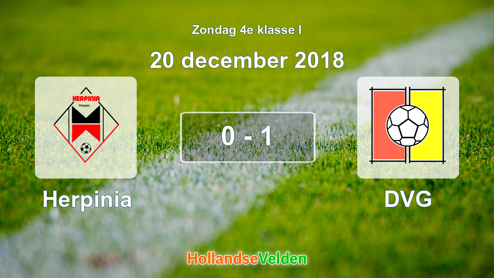Gespeelde wedstrijd: Herpinia - DVG 0 - 1 (20 december 2018)