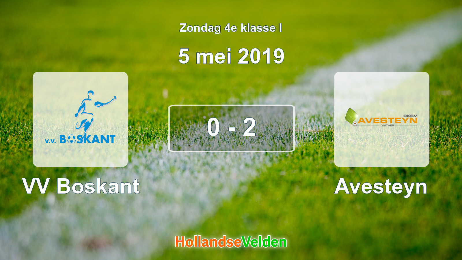 Gespeelde wedstrijd: VV Boskant - Avesteyn 0 - 2 (5 mei 2019)