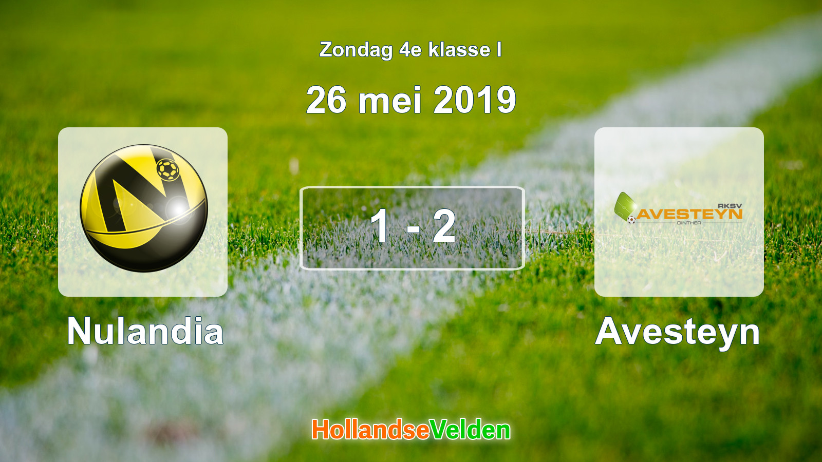 Gespeelde wedstrijd: Nulandia - Avesteyn 1 - 2 (26 mei 2019)