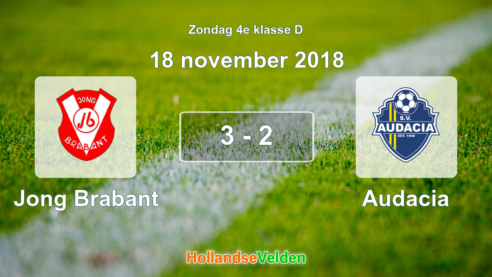 Gespeelde wedstrijd: Jong Brabant - Audacia 3 - 2 (18 november 2018)