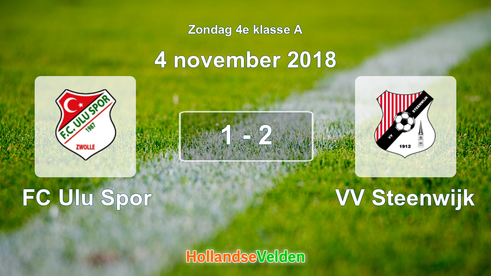 Gespeelde wedstrijd: FC Ulu Spor - VV Steenwijk 1 - 2 (4 november 2018)