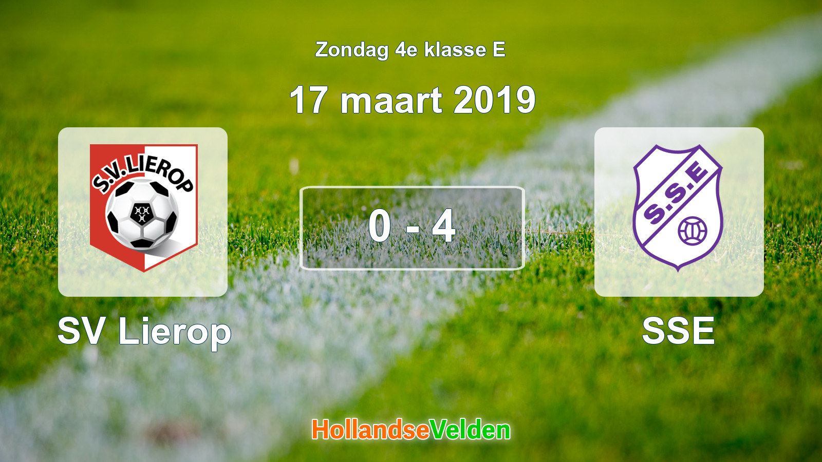 Gespeelde wedstrijd: SV Lierop - SSE 0 - 4 (17 maart 2019)