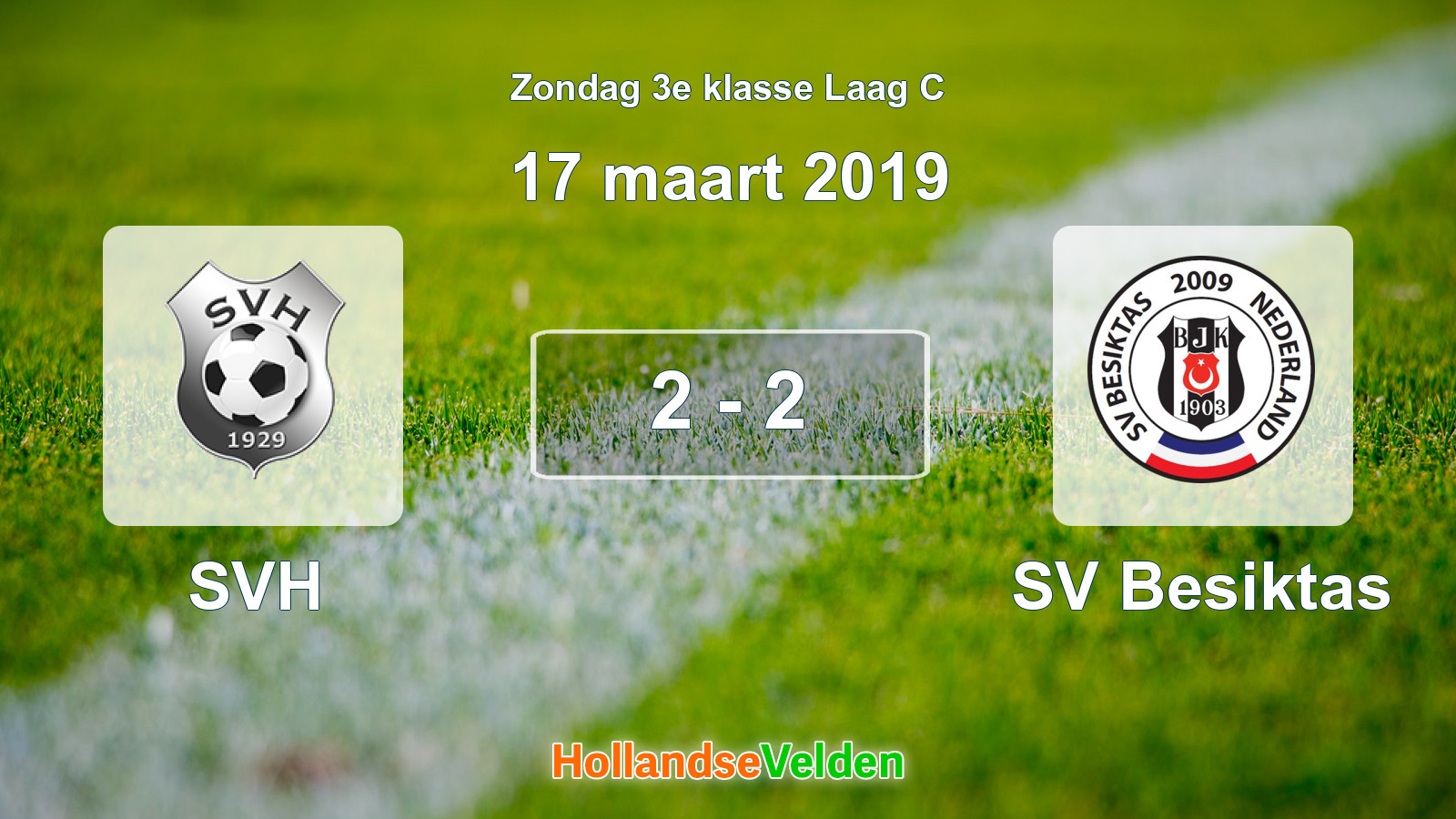 Gespeelde wedstrijd: SVH - SV Besiktas 2 - 2 (17 maart 2019)