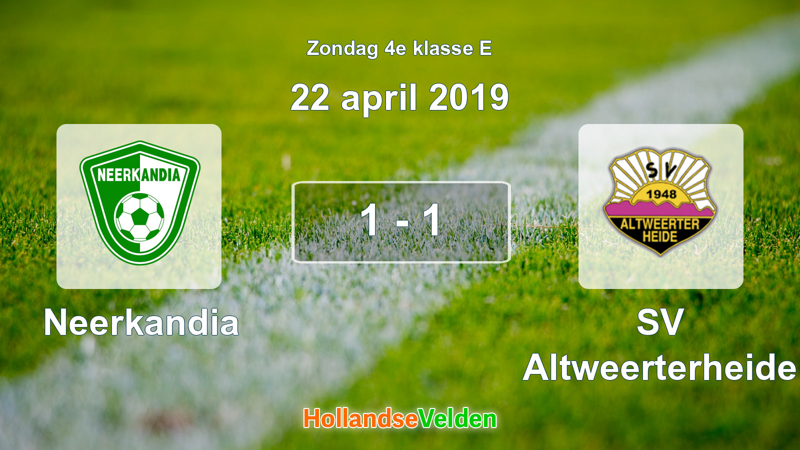Gespeelde wedstrijd: Neerkandia - SV Altweerterheide 1 - 1 (22 april 2019)