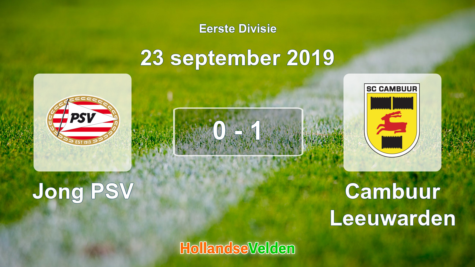 Gespeelde wedstrijd: Jong PSV - Cambuur Leeuwarden 0 - 1 (23 september 2019)