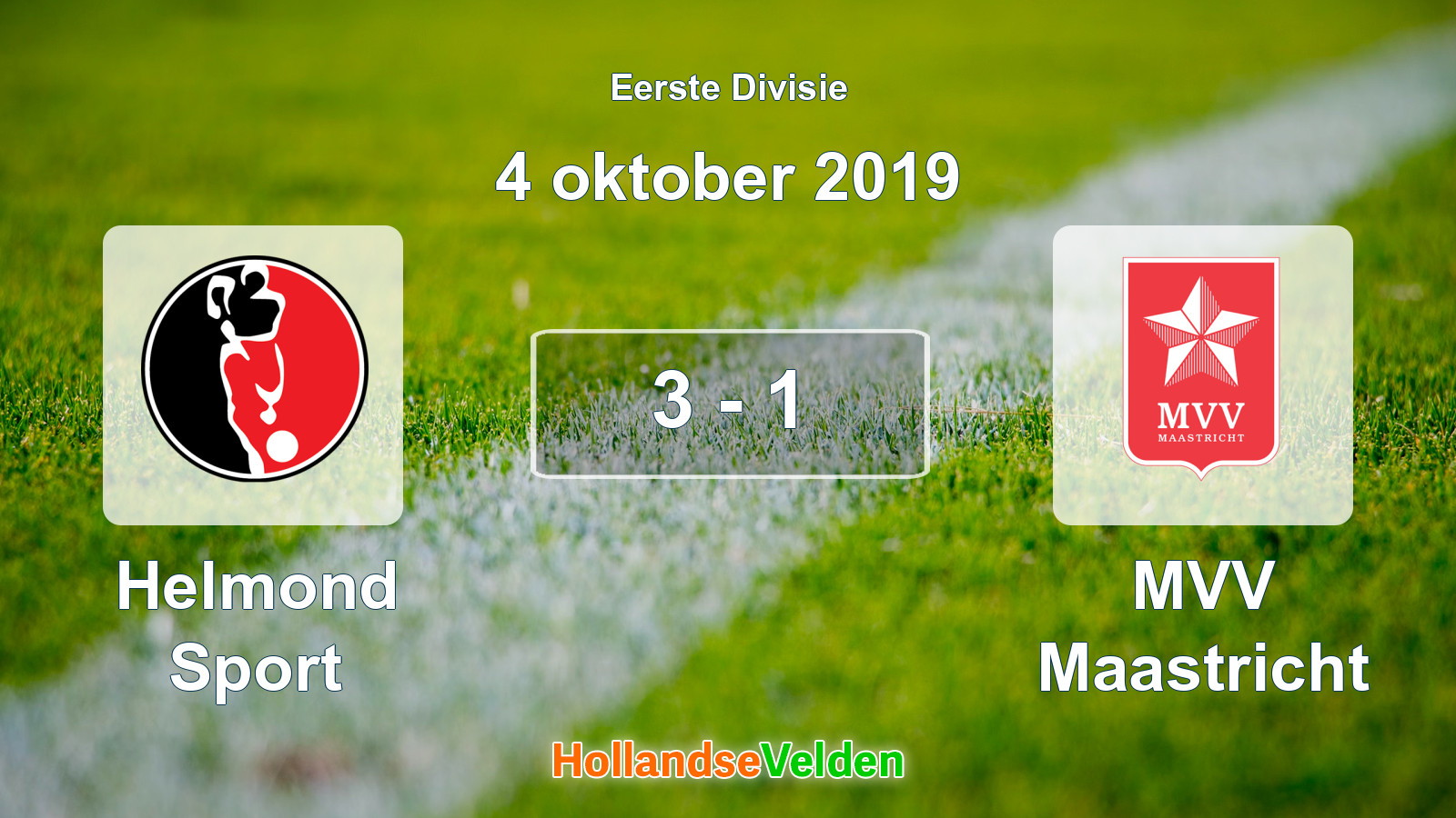 Gespeelde wedstrijd: Helmond Sport - MVV Maastricht 3 - 1 (4 oktober 2019)
